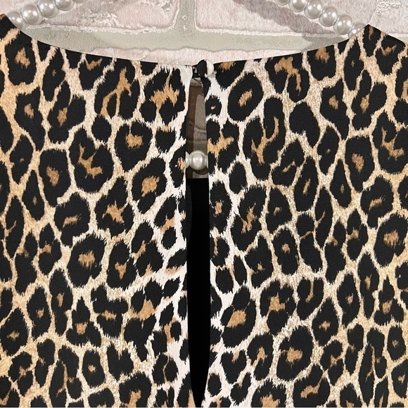 Likely Animal Print Bell Sleeve Shift Mini Dress Size 0 - Picture 8 of 12
